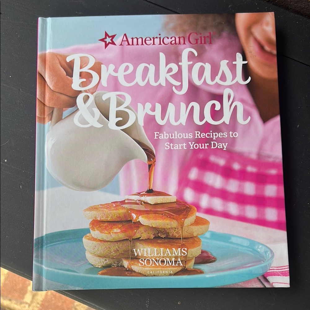 American Girl Breakfast & Brunch Cookbook with Pink and Blue Cover